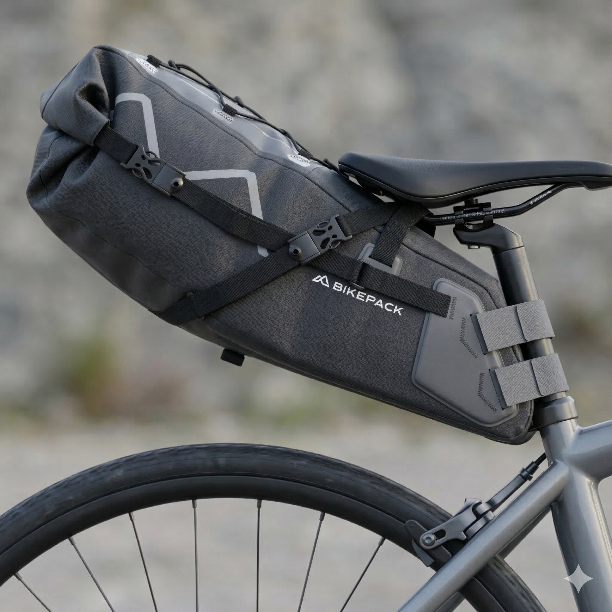 Wasserdichte Bikepacking-Satteltasche 10–15 L