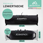 BIKEPACK Lenkertasche 8–10 L — Detailansicht 1: Material und verschweißte Nähte der Lenkerrolle