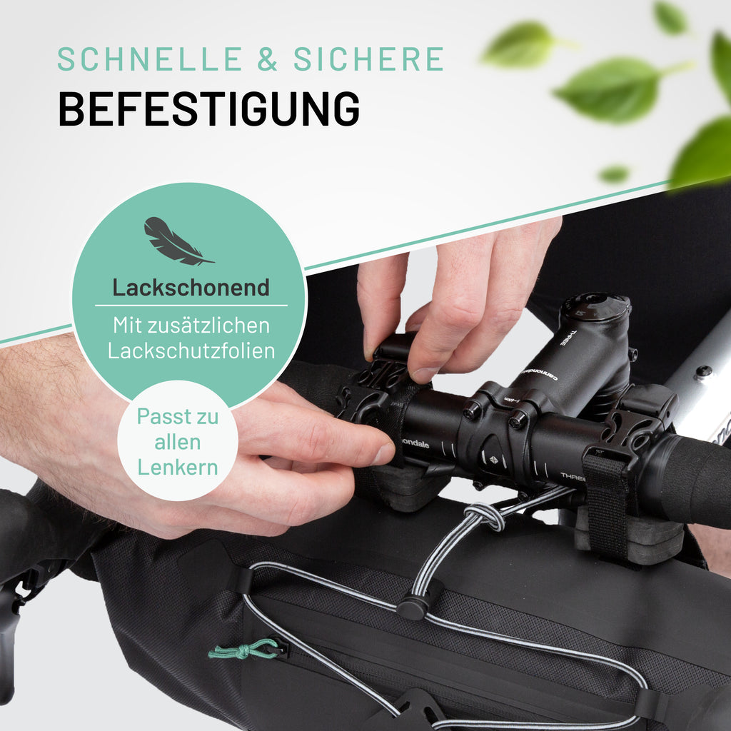 BIKEPACK Lenkertasche 8–10 L — Detailansicht 3: Packvolumen für Zelt und Schlafsack