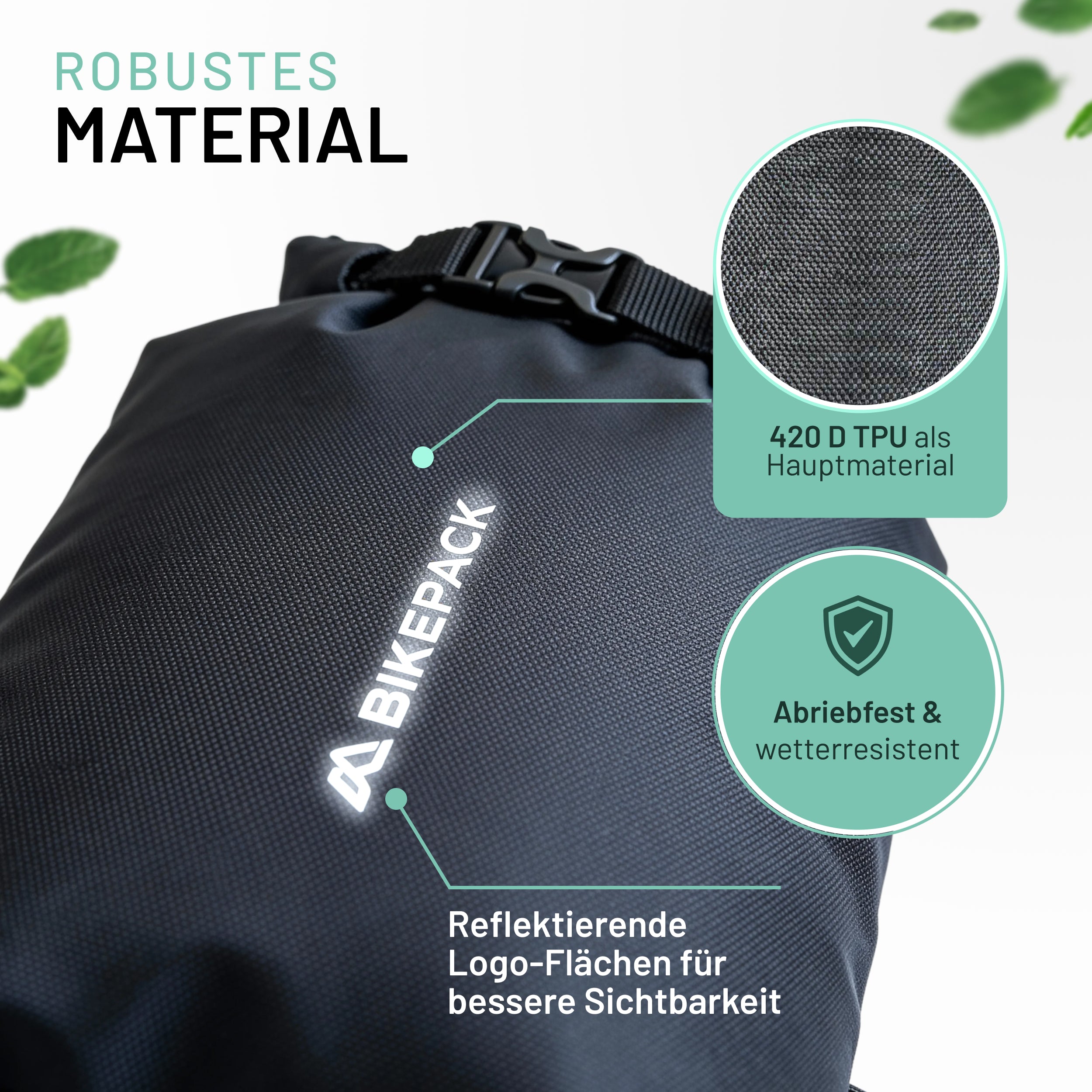 BIKEPACK Gabeltasche 6 L — Detailansicht 6: Material und Verarbeitung der Fork Bag