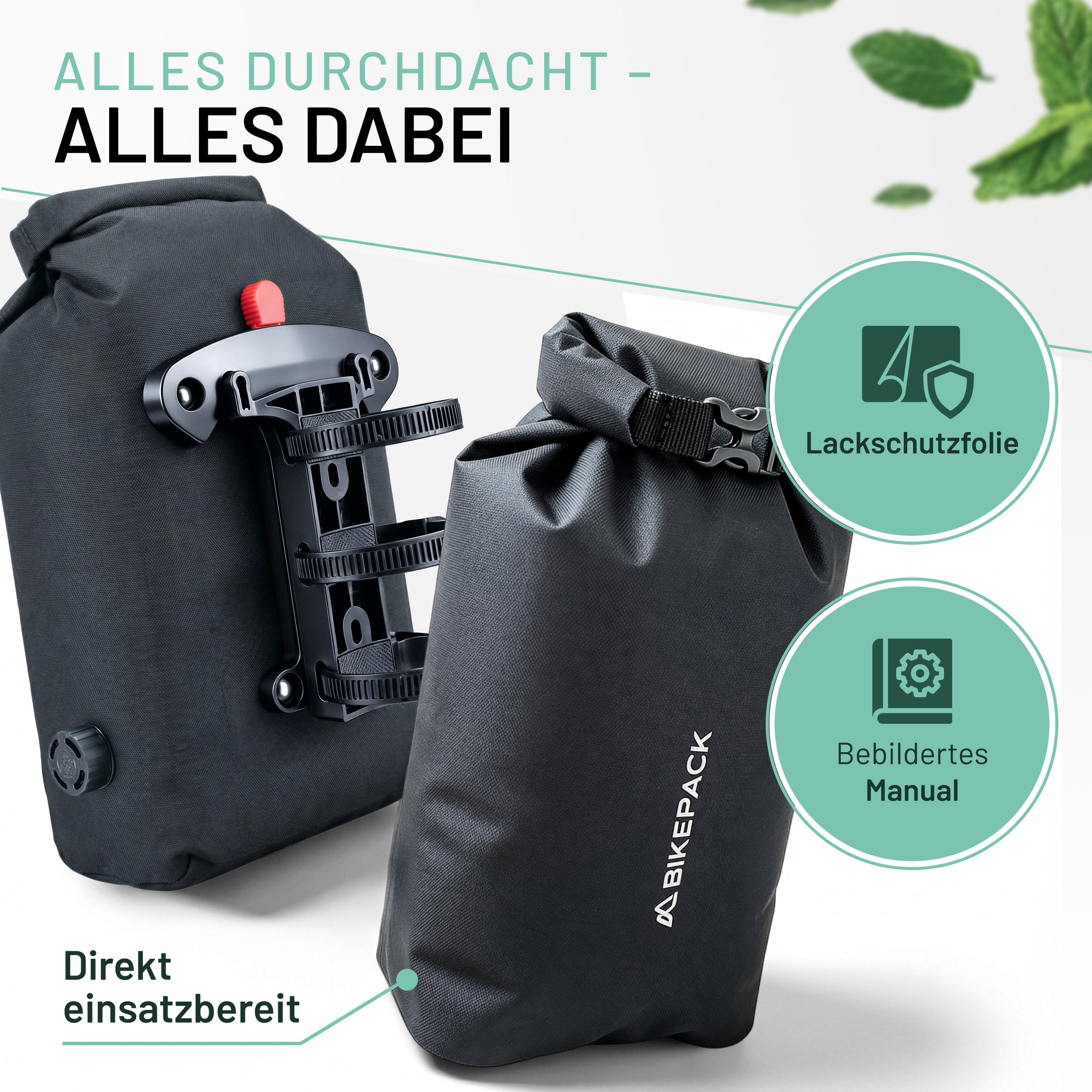 BIKEPACK Gabeltasche 6 L — Detailansicht 7: Gabeltasche in Anwendung auf Tour