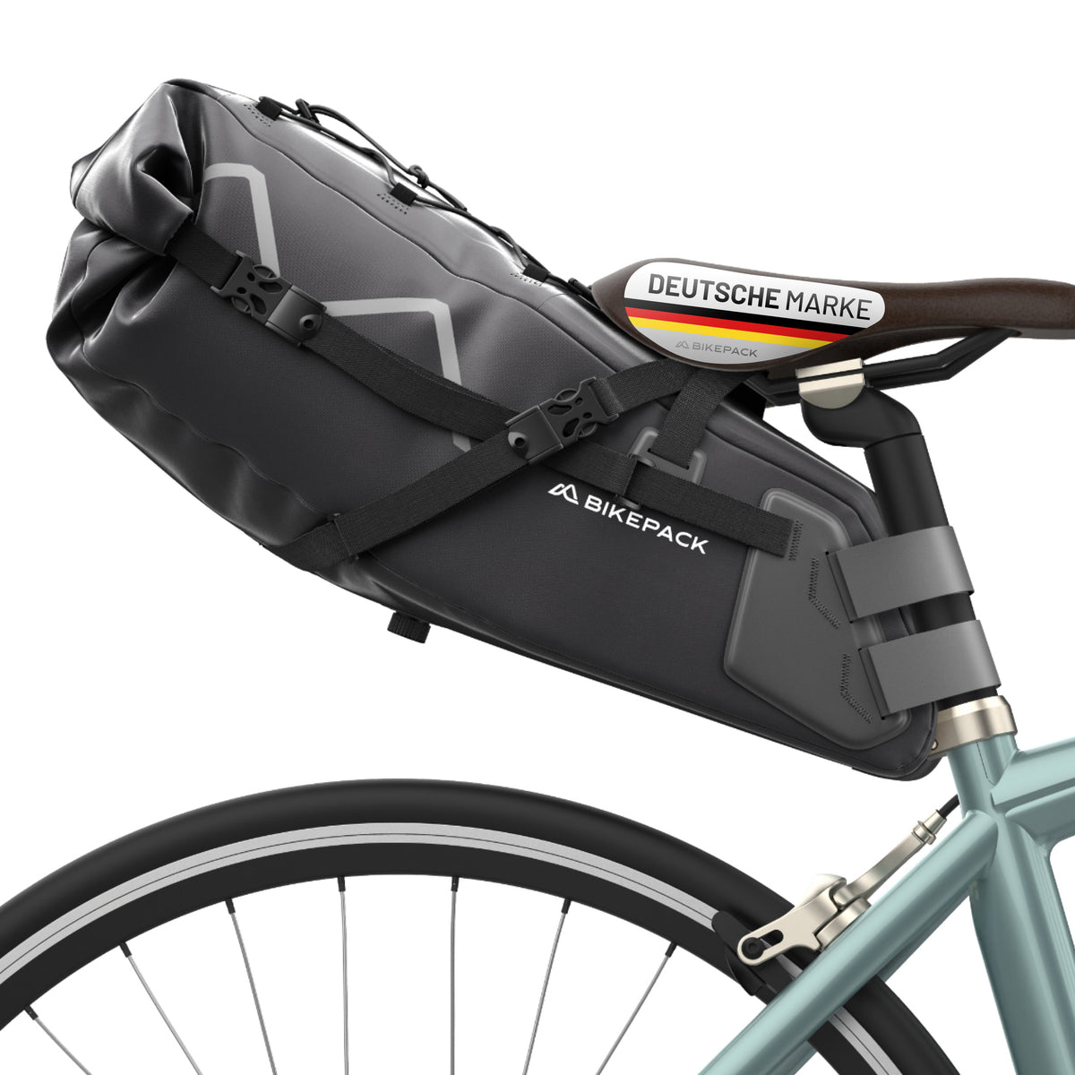 BIKEPACK Satteltasche am Rad montiert