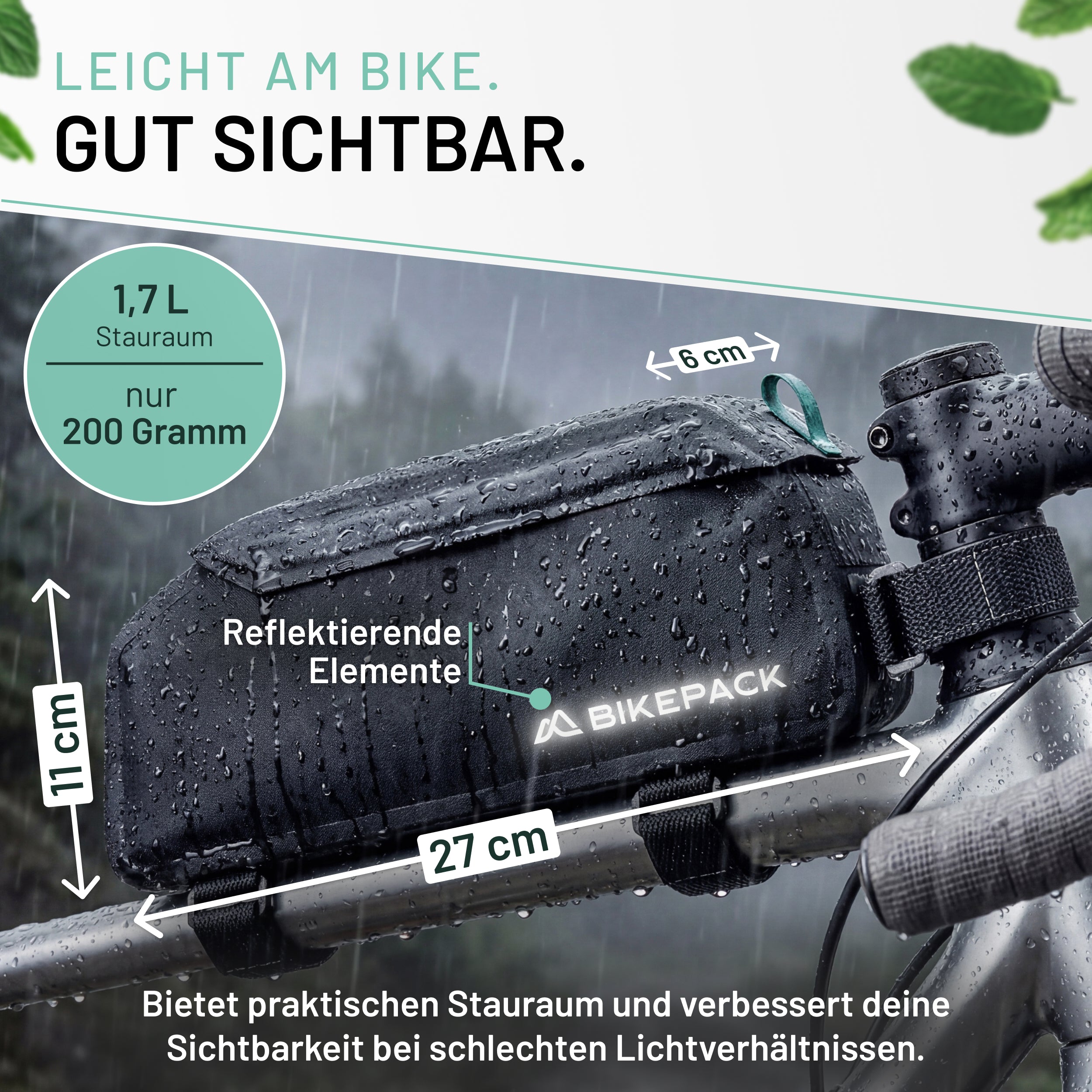 BIKEPACK Oberrohrtasche magnetisch Detailansicht 6